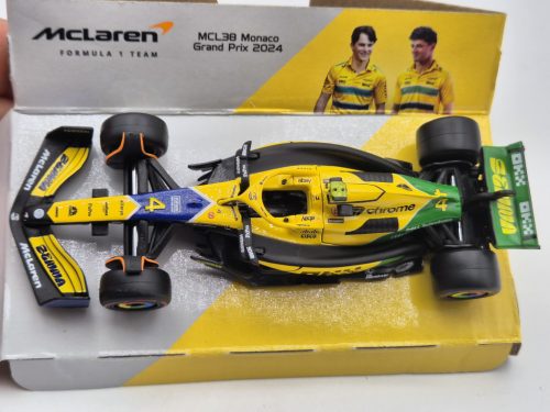 McLaren MCL38 F1 #4 (2024) - Monaco GP (Senna 30th Anniversary) - Lando Norris -  Bburago - 1:43