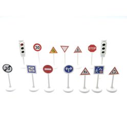 Közlekedési jelzőtábla készlet szett - Norev - 1:64