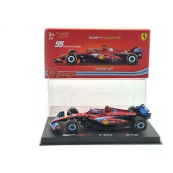  Ferrari SF-24 F1 #55 (2024) - Miami GP - Carlos Sainz - PILÓTÁVAL -  Bburago - 1:43