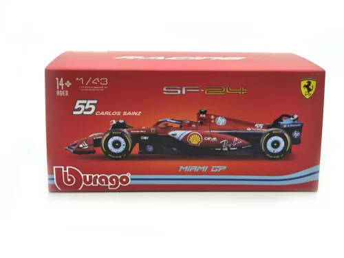 Ferrari SF-24 F1 #55 (2024) - Miami GP - Carlos Sainz - PILÓTÁVAL -  Bburago - 1:43