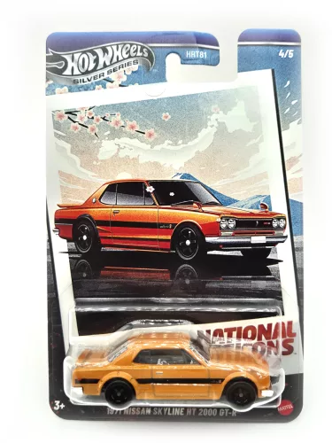 Hot Wheels 1971 Nissan Skyline HT 2000 GT-R - Silver Series 4/5 - hosszú kártyás -  Hot Wheels - 1:64