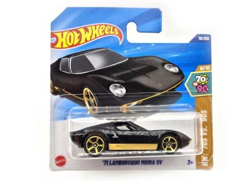 Hot Wheels Lamborghini Miura SV (1971) - HW '70s vs. '90s 6/10 - 78/250 - fekete -  Hot Wheels - 1:64