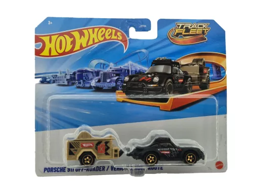 Hot Wheels Track Fleet - Porsche 911 Off-Roader - fekete -  Hot Wheels - 1:64 - sérült csomagolással