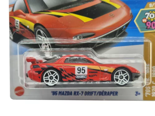 95 Mazda RX-7 Drift/Déraper - '70s vs. '90s 9/10 - 163/250 -  Hot Wheels - 1:64