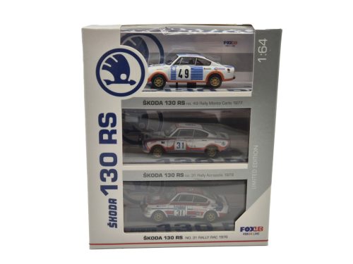 Skoda 130 RS 3 darabos szett -  Fox18 - 1:64