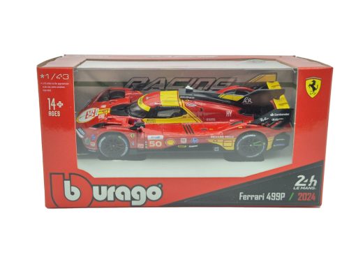 Ferrari 499P 3.0L Turbo V6 #50 - winner 24h Le Mans (2024) - Antonio Fuoco - Miguel Molina - Nicklas Nielsen -  Bburago - 1:43