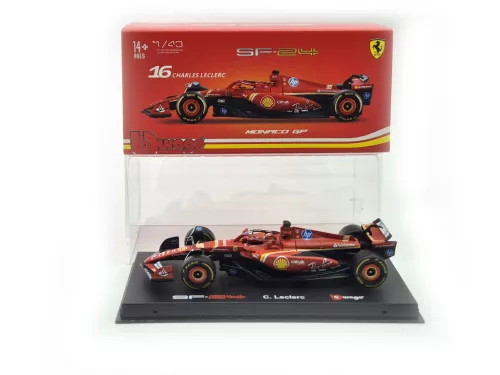 Ferrari SF-24 F1 #16 (2024) - Winner Monaco GP - Charles Leclerc - PILÓTÁVAL -  Bburago - 1:43