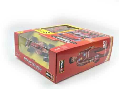 Ferrari Pit Stop - boxutca diorama szett - SF-24 F1 #16 (2024) - Charles Leclerc - szerelőkkel -  Bburago - 1:43