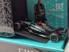 Mercedes kamion szett - Mercedes Benz Actros 2 Gigaspace - Mercedes GP W14 F1 #63 - George Russel versenyautó -  Bburago - 1:43