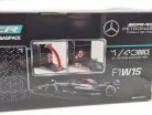 Mercedes kamion szett - Mercedes Benz Actros 2 Gigaspace - Mercedes GP W14 F1 #63 - George Russel versenyautó -  Bburago - 1:43