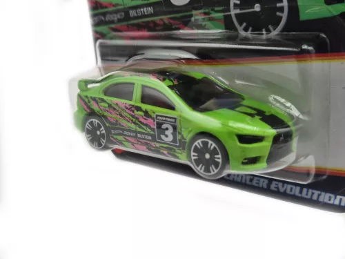 Hot Wheels 2008 Mitsubishi Lancer Evolution - Neon Speeders -  Hot Wheels - 1:64