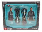 Mercedes W15 F1 szett (2024) - #44 Lewis Hamilton - #63 George Russel -  Bburago - 1:43