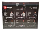 Mercedes F1 7 darabos szett - #6 Nico Rosberg (2016) - #77 Valtteri Bottas (2019) - #77 Valtteri Bottas (2021) - #44 Lewis Hamilton (2022) - #44 Lewis Hamilton (2022) - #63 George Russel (2023) - #44 Lewis Hamilton (2024) -  Bburago - 1:43