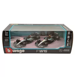   Mercedes W15 F1 szett (2024) - #44 Lewis Hamilton - #63 George Russel -  Bburago - 1:43