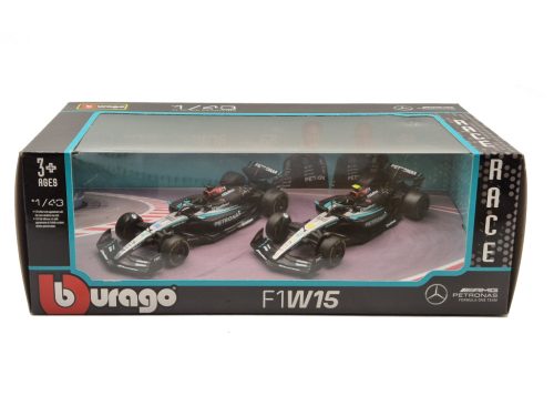 Mercedes W15 F1 szett (2024) - #44 Lewis Hamilton - #63 George Russel -  Bburago - 1:43