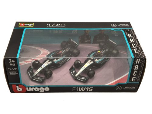 Mercedes W15 F1 szett (2024) - #44 Lewis Hamilton - #63 George Russel -  Bburago - 1:43