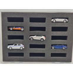   Matchbox / Hot Wheels modellautó bélelt, szivacsos tároló rekesz / doboz - 1:64 es kisautókhoz