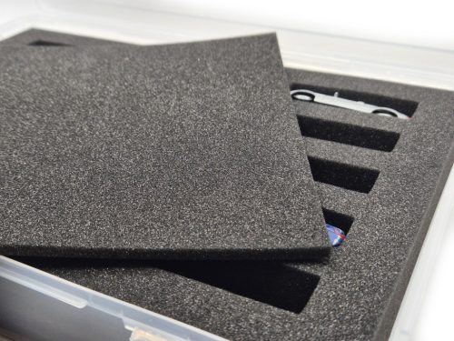 Matchbox / Hot Wheels modellautó bélelt, szivacsos tároló rekesz / doboz - 1:64 es kisautókhoz