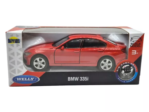 BMW F30 335i - piros -  Welly - 1:34