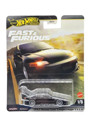 Hot Wheels Premium Fast and Furious - Halálos iramban 1/5 - 1993 Honda Civic Coupe  -  Hot Wheels - 1:64