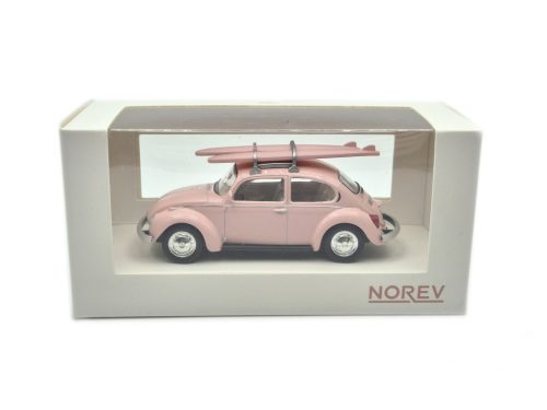 Volkswagen VW Beetle Bogár Coccinelle (1973) - szörfdeszkákkal -  Norev - 1:43