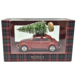   Volkswagen VW Beetle Bogár - fenyőfával - karácsonyi díszdobozos -  Norev - 1:43