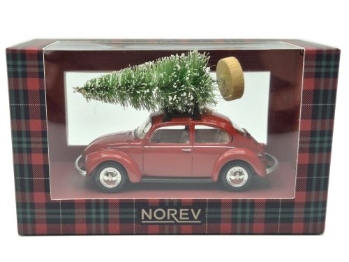 Volkswagen VW Beetle Bogár - fenyőfával - karácsonyi díszdobozos -  Norev - 1:43