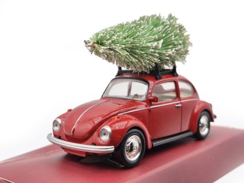 Volkswagen VW Beetle Bogár - fenyőfával - karácsonyi díszdobozos -  Norev - 1:43