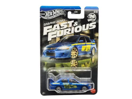 Hot Wheels Graphic Remix - Fast and Furious - Halálos iramban 2/5 - Mitsubishi Lancer Evolution VII -  Hot Wheels - 1:64