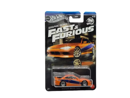 Hot Wheels Graphic Remix - Fast and Furious - Halálos iramban 4/5 - Nissan Silvia (S15) -  Hot Wheels - 1:64