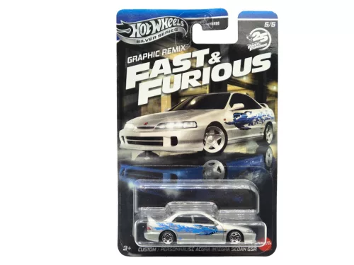 Hot Wheels Graphic Remix - Fast and Furious - Halálos iramban 5/5 - Custom Acura Integra Sedan GSR -  Hot Wheels - 1:64