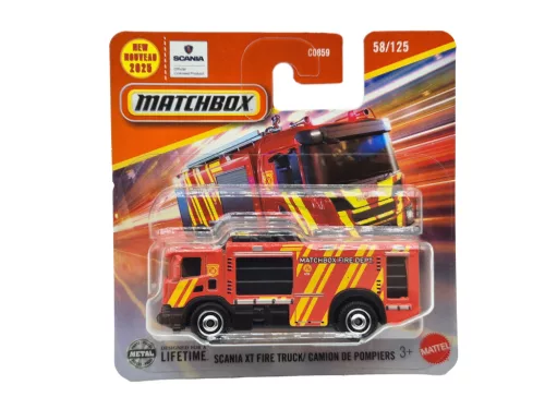 Scania XT Fire Truck - tűzoltóautó - tűzoltó - 58/125 - bliszteres -  Matchbox - 1:64