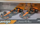 McLaren MCL38 F1 szett (2024) - #4 Lando Norris - #81 Oscar Piastri -  Bburago - 1:43