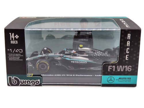 Mercedes GP W16 F1 #12 (2025) - Andrea Kimi Antonelli - PILÓTÁVAL -  Bburago - 1:43