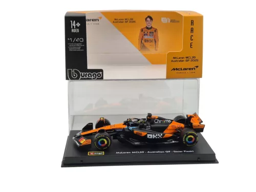 McLaren MCL39 F1 #81 (2025) - Oscar Piastri - PILÓTÁVAL -  Bburago - 1:43