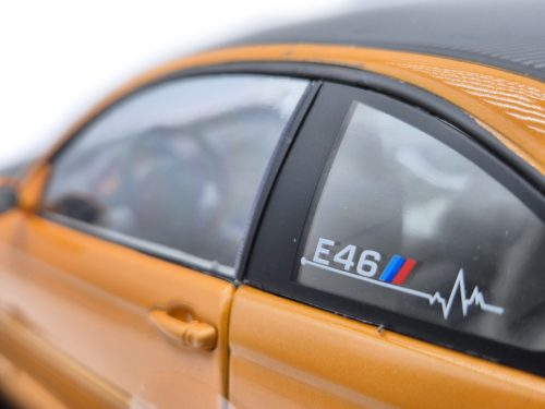 BMW E46 M3 coupe (2000) - narancs / fekete -  Solido - 1:18
