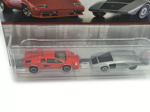 Hot Wheels Premium - Duo Pack - Lamborghini Countach LP5000 QV - Lancia Stratos Zero -  Hot Wheels - 1:64