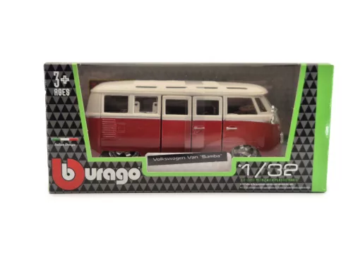Volkswagen VW T1 Samba Minibus Custom (1967) -  Bburago - 1:32