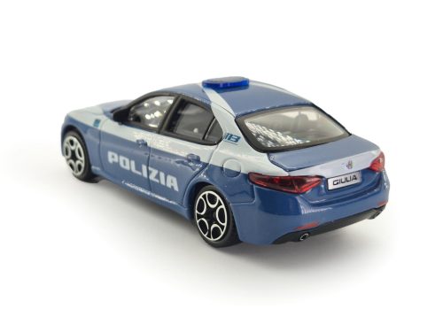 Alfa Romeo Giulia Polizia (2016) - rendőrautó -  Bburago - 1:43