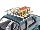 Skoda 120L (1984) - tetőcsomagtartóval és szánkóval - türkiz - Abrex - 1:43