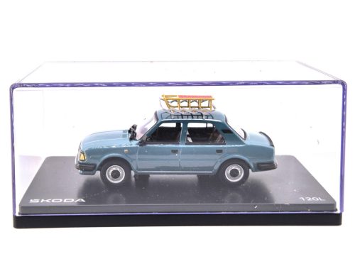 Skoda 120L (1984) - tetőcsomagtartóval és szánkóval - türkiz - Abrex - 1:43