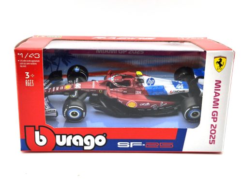 Ferrari SF-25 Team Scuderia F1 #44 (2025) - Miami GP - Lewis Hamilton - Bburago - 1:43