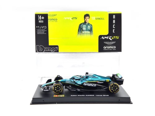 Aston Martin AMR25 F1 #18 (2025) - Lance Stroll - PILÓTÁVAL - Bburago - 1:43
