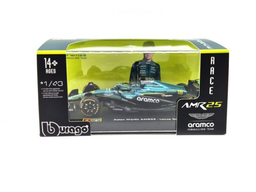 Aston Martin AMR25 F1 #18 (2025) - Lance Stroll - PILÓTÁVAL - Bburago - 1:43