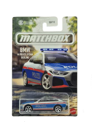 BMW i4 Police sedan Berline - rendőrautó - Matchbox - 1:64