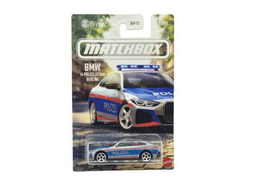 BMW i4 Police sedan Berline - rendőrautó - Matchbox - 1:64