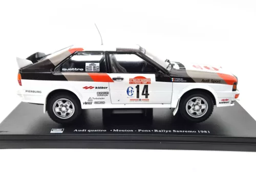 Audi Quattro A1 #14 (1981) - San Remo Rally - Michele Mouton - Fabrizia Pons -  Edicola - 1:24
