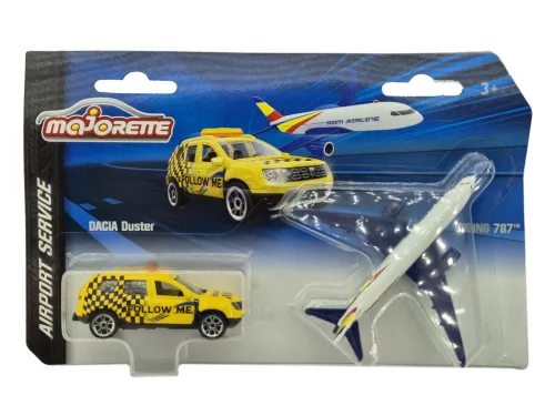 Dacia reptér szett - Dacia Duster - Boeing 787 - Majorette - 1:64