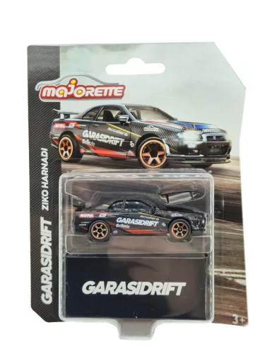 Nissan Skyline GT-R (R34) - GarasiDrift - Ziko Harnadi - Majorette - 1:64