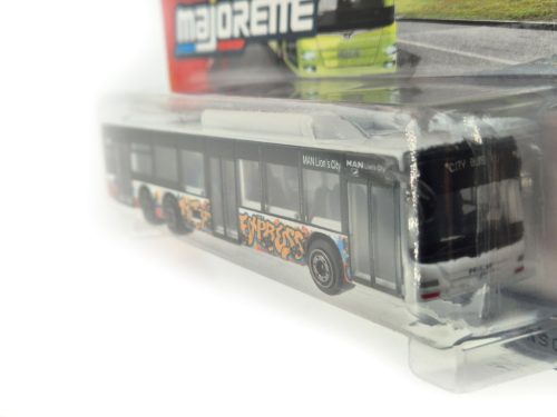 MAN Lion's city C busz - kék graffitis - Majorette - 1:64